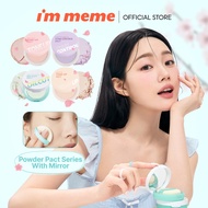 IM MEME OFFICIAL I'm Powder Pact Series With Mirror - Oil Cut | Purple Cotton Tone Control | Pink Bl