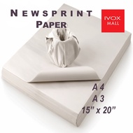 50pcs Newsprint Packing Wrapping Paper 15 inch x 21 inch