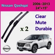 Nissan Qashqai Front Car Wiper Blade Windshield Windscreen 24"+15" 2006~2013