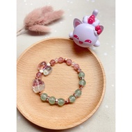 🐾 Strawberry Quartz - Nine Tail Fox - Crystal Bracelet