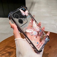 สำหรับ Vivo Y28 4กรัมเคสโทรศัพท์ลายผีเสื้อดอกไม้เคส VIVOY28 VIVO Y 28 V2352 Adanced เคสโทรศัพท์โปร่ง