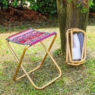 極輕鋁合金民族風便攜折疊椅/露營椅/釣魚椅(2色可選)交換禮物
