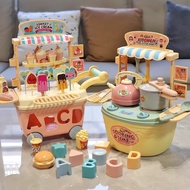 Play House Toys a Whole Set Girls Toys 3 to 6 Years Old Ice Cream Ice Cream Truck Boy Toys 2 Years O