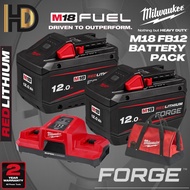 Milwaukee M18 12.0AH Forge Redlithium Battery / Milwaukee M18 FB6 12.0AH High Output Battery / 2 Yea
