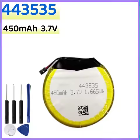 403535 450mAh 443535 Rechargeable li Polymer Round battery For Smart watch Finow x3 Finow x5 replace