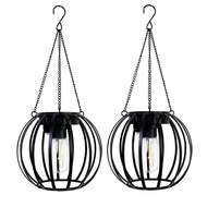 VVA MALL-Solar Lanterns Outdoor Lights Metal Solar Lantern Lights Brighter Hanging Solar Lights Outd