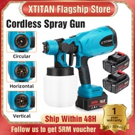 【XTITAN 2Flagship Store】Cordless Electric Paint Spray Gun Battery Paint Sprayer Household Mesin Pengecat