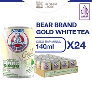 Nestlé BEAR BRAND Susu Kaleng Gold White Tea Susu Steril 140ml isi 24 pcs [Karton]
