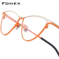 FONEX Titan Gọng kính thời trang nữ thiết kế thương hiệu Mắt Mèo Kính mắt bướm Cateye siêu nhẹ chất 