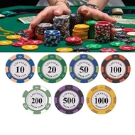 Poker Chip Set Texas Holdem Kasino Casino Chips Coin Baccarat Blackjack Roulette Coin 7 Denomination