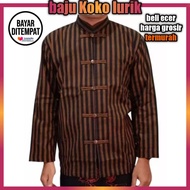 PROMO MURAH Baju Koko Lurik model Shanghai Baju tradisional Baju sunan Kalijaga Koko