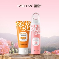 2PCS GMEELAN Gel Tẩy Tế Bào Chết Da Mặt 50g+XỊT CHỐNG NẮNG ROSE ARBUTIN SPF50+ PA++++ 80ML