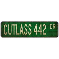 Oldsmobile Cutlass 442 Vintage Classic Home Decor Metal Aluminum Sign - 16x4 Inches