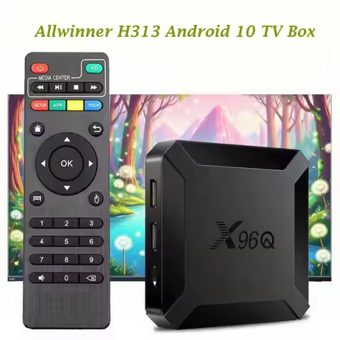 X96Q Android 10.0 Smart TV BOX Allwinner H313 Quad Core TVBOX 2GB 16GB 4K 2.4G Wifi Set top fast Box
