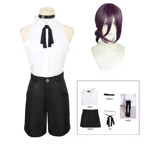 Reze Cosplay Chainsaw Man Cosplay Costume Wig Women Halloween Carnival Party Role Playing Dress Suit