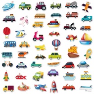 50 Sheets Children Cartoon police car police car Fire Truck Truck Sticker Water Cup Notebook Decorat