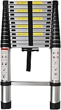 LABLT Aluminum Extendable Ladder Collapsible Ladder Folding Telescoping Ladder, Multi-Use, 330 lbs C