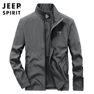 JEEP Jeep 2025ฤดูใบไม้ร่วงโลโก้ปักใหม่แจ็คเก็ตยืดหยุ่นลำลองหลวมเสื้อแจ็คเก็ตขนาดใหญ่คอปกตั้ง