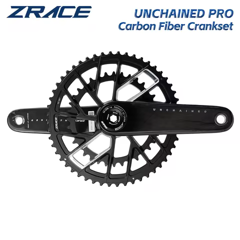 ZRACE UNCHAINED PRO Carbon Fiber Crankset, Super Light,, Race Grade, Road Crankset, DUB, 165 / 170, 