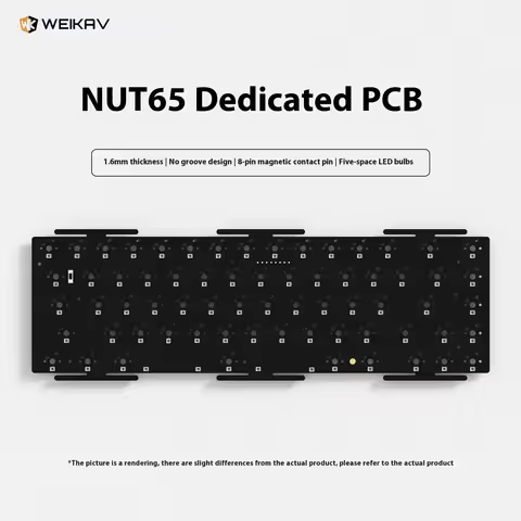 NUT65 Keyboard PCB 1.6MM Cotton Free Dedicated PCBA Non Slotted RGB Light Light Gaming Office Mechan