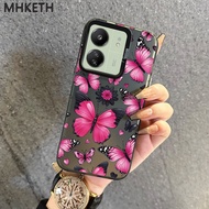 MHKETH Case For Xiaomi Redmi 13C 4G 13C 5G POCO C6 4G C6 5G M6 5G Colorful Butterfly Phone