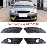 For Ford Focus 2007-2008 Car Front Bumper Fog Light Lamp Bezel Frame Cover Grille Shell Cap Hood Lid