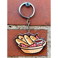 Breadsticks Keychain | Cute Acrylic Keychain | Italian food keychain | Breadsticks and marinara | Br