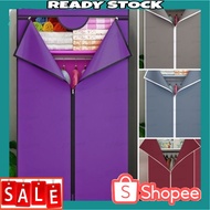 [READY STOCK] Large Capacity Zipped Wardrobe with Spacious Storage Rak almari pakaian baju zip cupboard