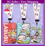 (SG Seller) Ezlink Card Holder With Lanyard PopMart Labubu Student Card Cover Long Strap Badge ID Ho