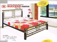 Success Furniture Ranjang Tidur Besi New Mahoni - 160x200cm