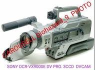 今日出售已經更換錄影磁頭嘅  SONY  DCR-VX9000E  支援  PAL  NTSC  PB  專業級  3CCD  數碼  DVCAM  大帶卡式攝錄機連已用過  SONY   PDV-124N  DVCAM  大錄影帶一盒