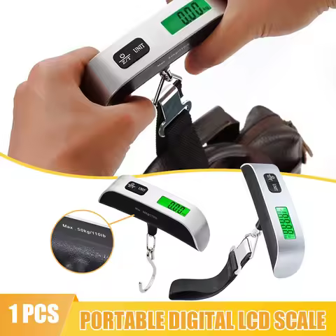 Portable Scale Digital LCD Display Electronic Scale Weight Suitcase Travel Weighs Baggage Bag 110lb/
