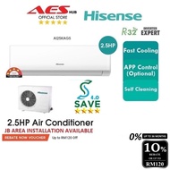 JB INSTALL Hisense Aircond Inverter 2.5HP Air Conditioner Aircon 2.5HP  冷气机 KAGS AI25KAGS