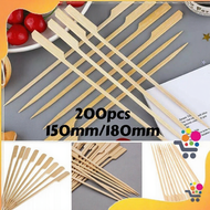 [200pcs] LIDI Sate Bambu Makanan Tongkat Buluh / Oden Skewer Stick /Bamboo Fruit Skewer/ Oden Skewer