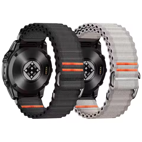 Nylon Loop Band for Garmin Fenix 8 E 7 7X 6 6X 5X/Epix Pro 47mm 51mm/TACTIX 8/Descent G2 Watch Strap