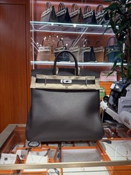 門市現貨  Hermes Birkin HAC 40 烏木色銀 Togo K stamp