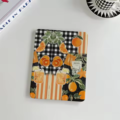 New Orange Stripe iPad Case, suitable for Apple iPad Pro 2024 11 inch 2025 Air 5/4 10.9 iPad 10 9.7 
