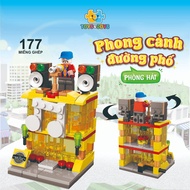 Street landscape assembly Toys with many themes: theater room, bakery, flower shop - Toys&Joys