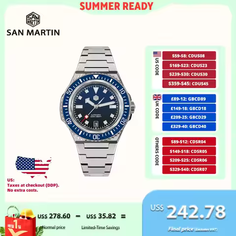 San Martin 41mm Enamel Gradient Dial Men Diving Watch Mechanical NH35 Wristwatch Monocoque Case Spor