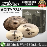 Zildjian ACITYP248 A Family Zildjian City Cymbal Pack - 12" Hihat / 14" Crash / 18" Ride