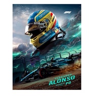 Fernando Alonso  Podiums F Poster  Racing Figure Print Canvas Art for Living Room