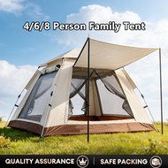 4/6/8 Person Family Tent Outdoor Tent Automatic Waterproof tent Outdoor Hiking Travel Camping Tent