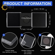 20 Pcs Silver Dollar Coin Holder, 2 x 2 Half Dollar Coin Holder Coin Capsule Coin Snap Plastic Coin 