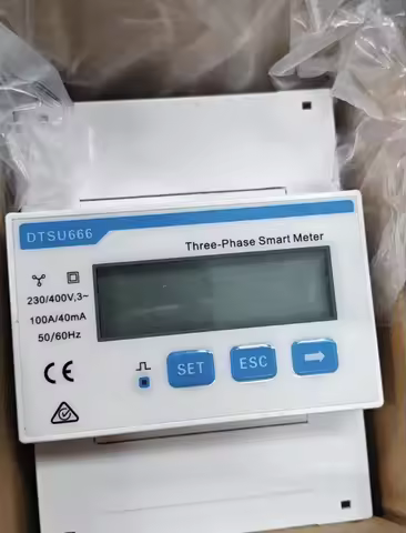 100A/40mA 50 60HZ DDSU666 DTSU666 Single Three Phase Smart Electric Meter DIN Rail RS485 Modbus Ener