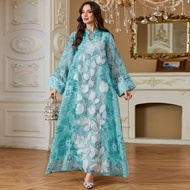 Summer Fashion Printed Dress Sequin Decals Long Large Swing Long Skirt