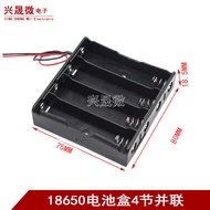 18650 Battery Box Four-Section Battery Holder 18650 4-Section 18650 Battery Box with Cable Parallel 