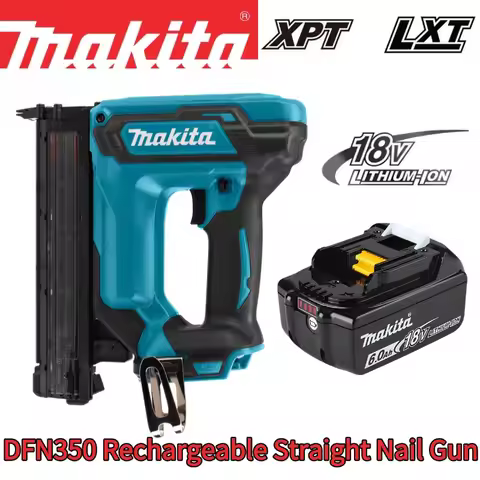 Original Makita DFN350 Cordless Brad Nailer 15-35mm Nails Lightweight Compact for Trim & Finish Carp