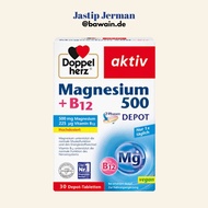 Doppelherz Activ Magnesium 500 mg + Vitamin B12 German Depot - For Muscles, Nerves & Energy