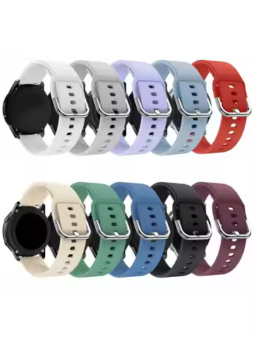 10pcs/set 20mm 22mm Silicone Watch Bands Compatible With Samsung Galaxy Watch Active 2 Bands 40mm 44