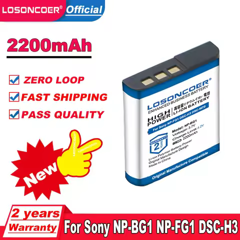 2200mAh For Sony NP-BG1 NP BG1 NPBG1 Camera Battery pack FG1 DSC W120 W125 W130 W150 W170 W200 W210 